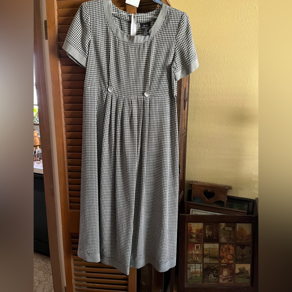 Brett Alexander Black & White Check Dress - Size 12
